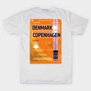 Denmark Copenhagen travel ticket T-Shirt